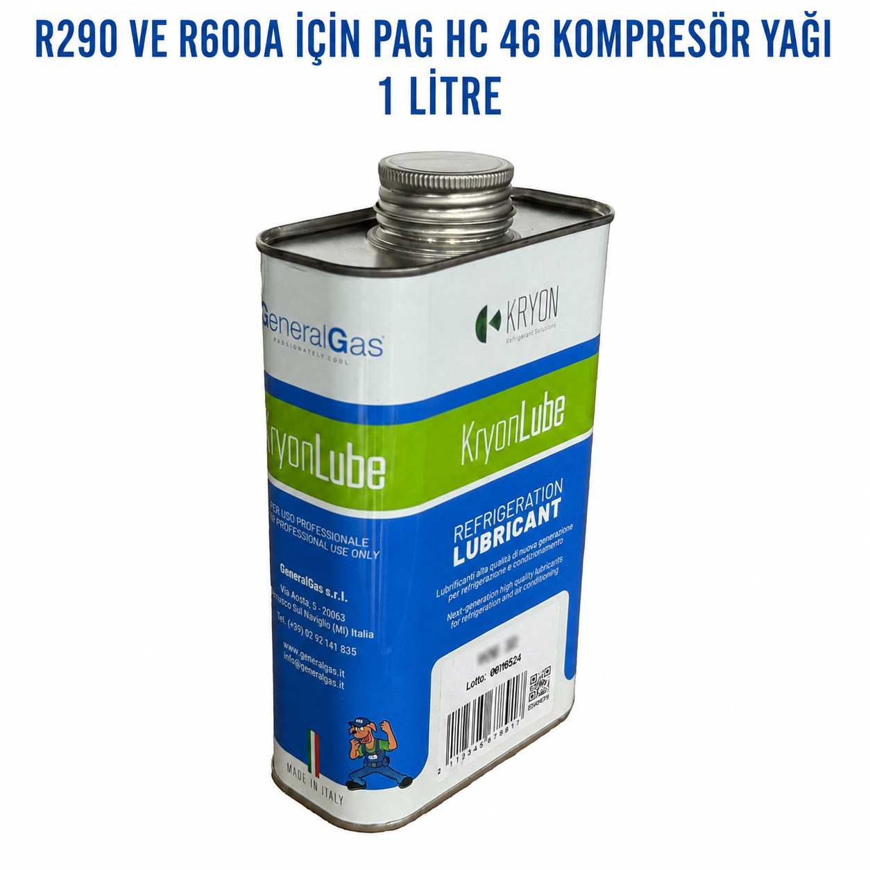 KryonLube PAG 46 HC – R290 ve R600 Uyumlu Kompresör Yağı