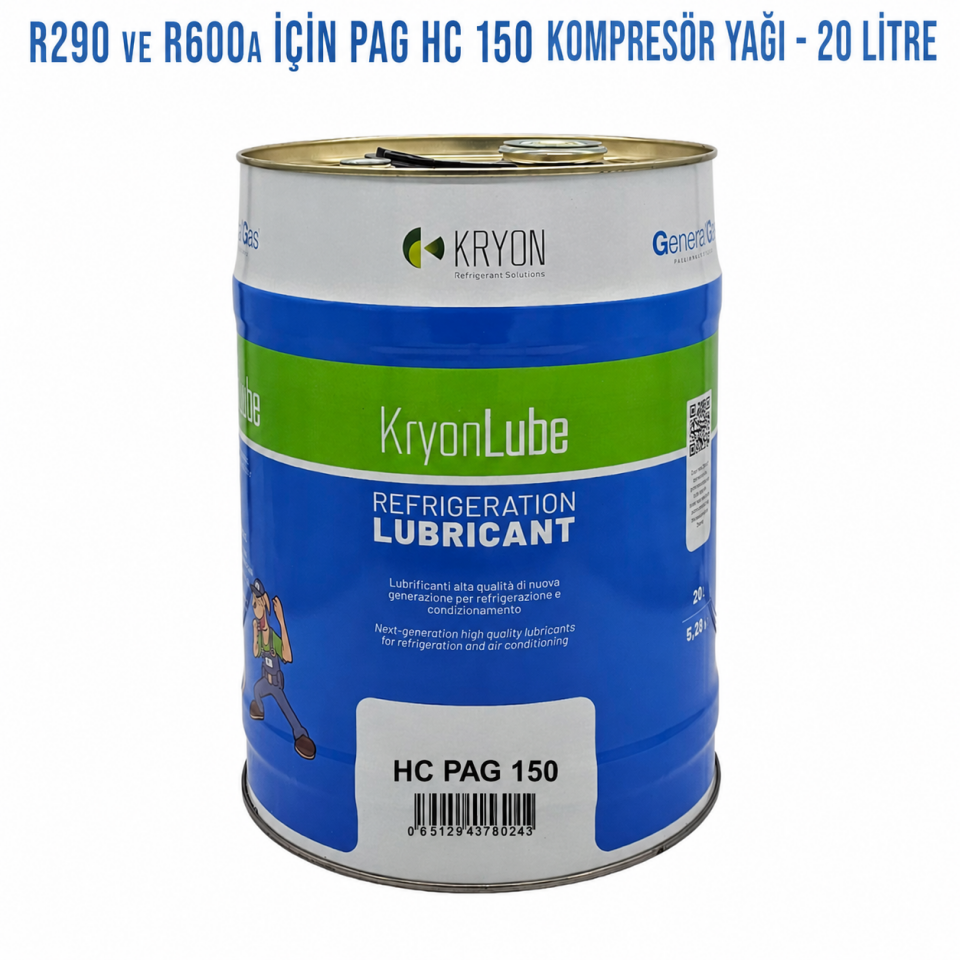KryonLube PAG 150 HC – R290 ve R600 Uyumlu Kompresör Yağı(Kopya)