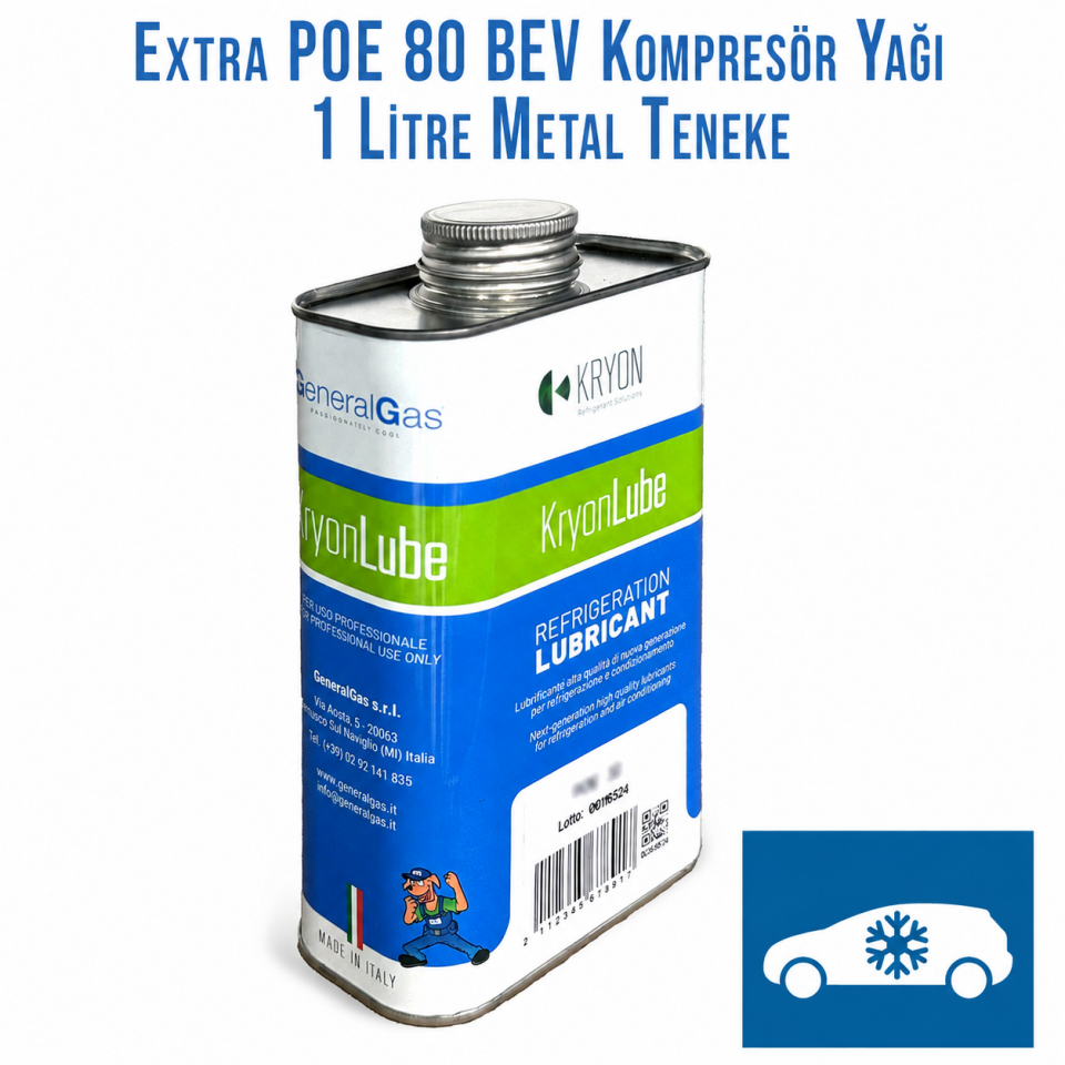 KryonLube EXTRA POE 80 BEV Elektrikli Araç Klima Kompresör Yağı