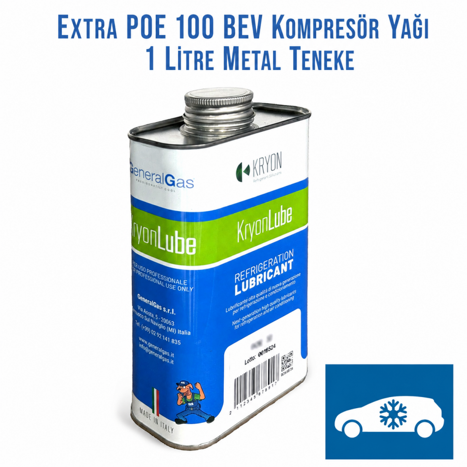 KryonLube EXTRA POE 100 BEV Elektrikli Araç Klima Kompresör Yağı