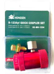 Hongsen - HS-MH-1234 - R1234yf için Yüksek Basınç Araç Klima Şarj Vanası. M12*1.5-1/4 Adaptörü İle