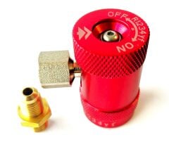 Hongsen - HS-MH-1234 - R1234yf için Yüksek Basınç Araç Klima Şarj Vanası. M12*1.5-1/4 Adaptörü İle