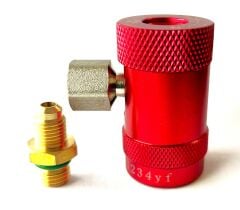 Hongsen - HS-MH-1234 - R1234yf için Yüksek Basınç Araç Klima Şarj Vanası. M12*1.5-1/4 Adaptörü İle