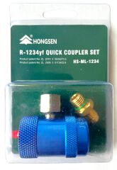 Hongsen - HS-ML-1234 - R1234yf için Alçak Basınç Araç Klima Şarj Vanası. M12*1.5-1/4 Adaptörü İle