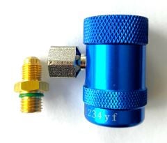 Hongsen - HS-ML-1234 - R1234yf için alçak basınç araç klima şarj vanası. M12*1.5-1/4 adaptörü ile