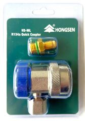 Hongsen - HS-ML-M14*1.5 - R134a için alçak basınç araç klima şarj vanası. M14*1.5-1/4 adaptörü ile