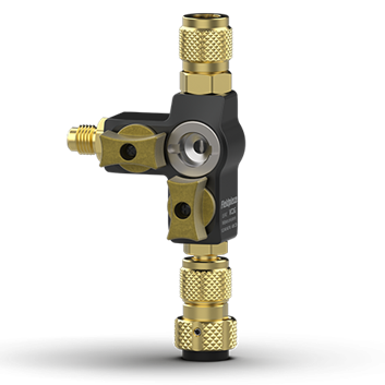 Fieldpiece - VC2GE - İğne çıkarma aparatı. Çift vanalı, gözetleme camlı