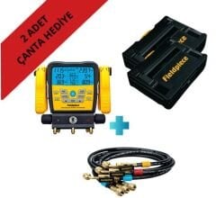SM382VINT Dijital Manifold + HR3BM - Küresel vanalı 3'lü hortum seti - ÇANTA HEDİYELİ