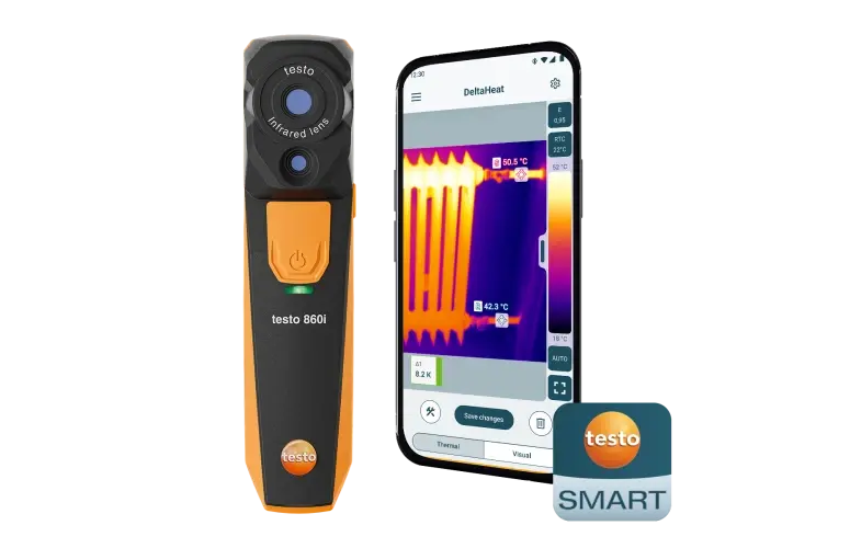 Testo 860i Seti - Akıllı Telefonlar İçin Kablosuz Termal Kamera