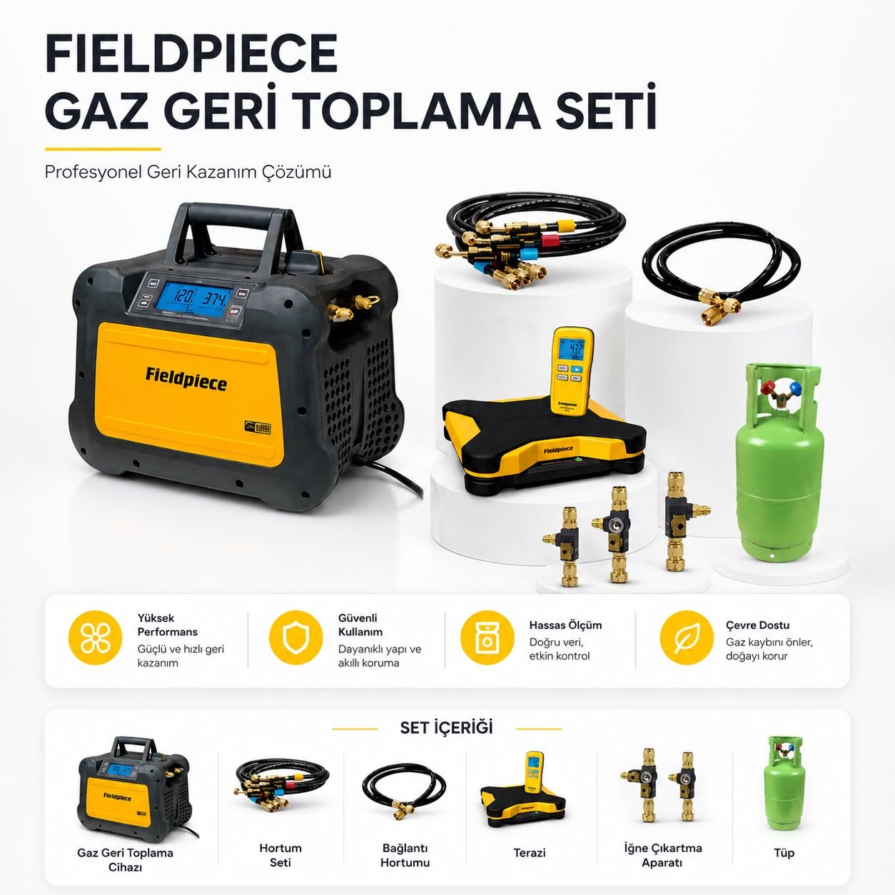 Fieldpiece Gaz Geri Toplama Seti